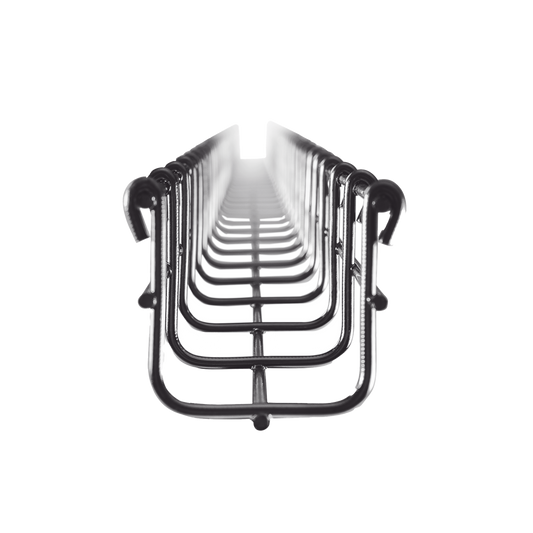 Wire Mesh Cable Tray, Electro Galvanized, Section 9.84ft (3m), 2.13/1.97 in (54/50 mm) Width
