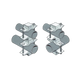 Aluminum Set of Single Dual Clamp for 1.5' to 2.88' Diameter Pipes (REQ. 2 by Antenna)