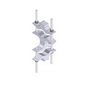 Aluminum Set of Single Dual Clamp for 2.88 to 4.5' Diameter Pipes (REQ. 2 by Antenna)