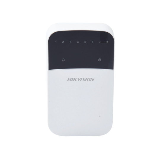 8 zone LED keyboard compatible with Hikvision hybrid panel.