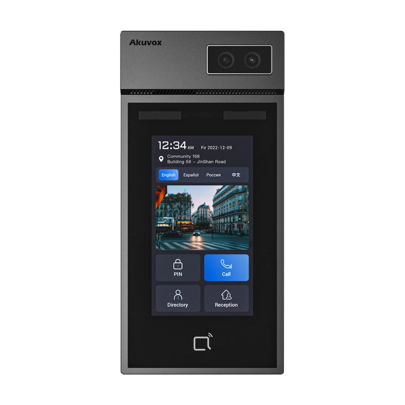 Akuvox S535 / Smart Access Control Terminal / 5' Touchscreen / 2MP Camera / Face Recognition / Multi-Access (Card, PIN, BLE, QR) / IP66 & IK08 / PoE / SIP & ONVIF