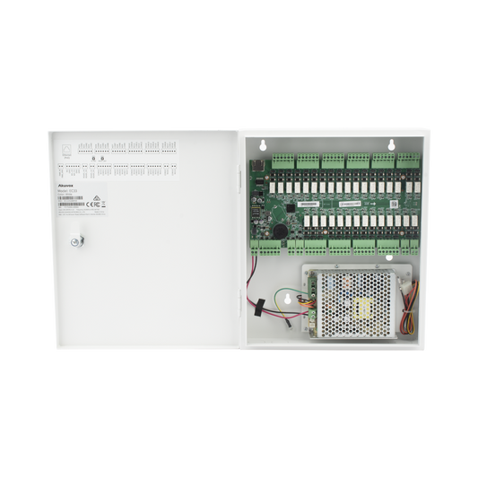 ontrolador de Elevador IP Para 32 Pisos / Gestión 100% en la Nube / Interfaz Web / Pases Temporales desde App / Activación de Pisos desde App/ Wiegand / POE / 20,000 Tarjetas /100,000 Eventos / Compatible con Videoporteros Akuvox