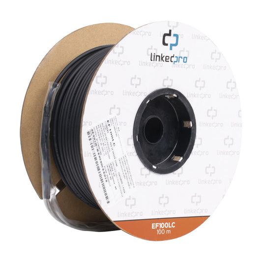 328 ft (100 m) Single-Mode Fiber Optic Duplex LC-to-LC Patch Cable - Drum Reel