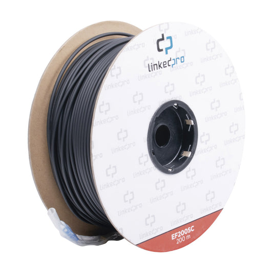 656 ft (200 m) Single-Mode Fiber Optic Cable Drum / SC-SC Duplex Connectors