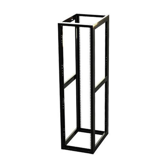 19' 45U Professional 4-Post Open Frame Square Rack, Adjustable Depth