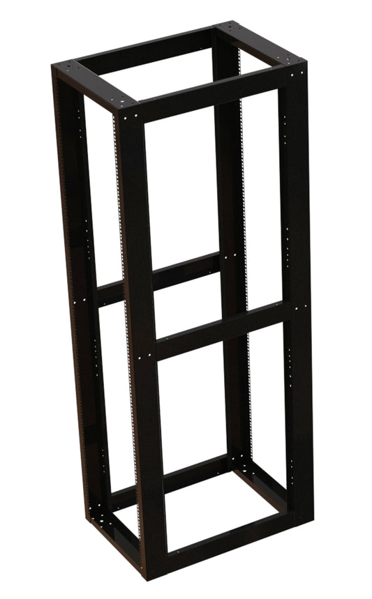19" 45U Professional 4-Post Open Frame Square Rack, Adjustable Depth