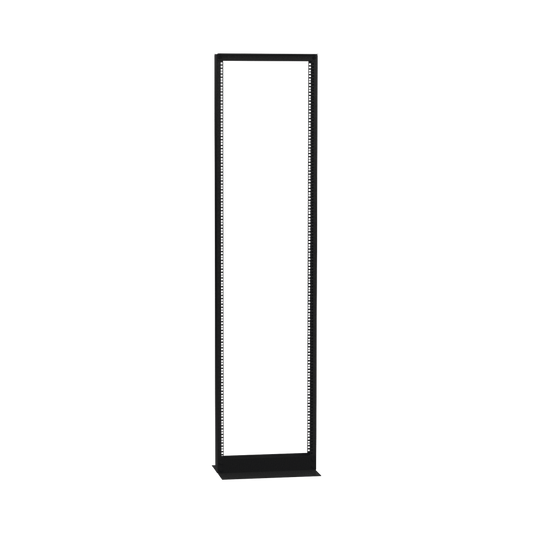 19' 45U 2-post Open Rack (Double Perforation) 'L' Base for Floor Anchor, Manufactured in Steel