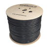 1000ft (305m) Cat5e + 16/2 Power Outdoor Combo Cable - CCA Bulk Ethernet with 16 AWG Power Pair for Long Range PoE & IP Cameras - UV Rated LDPE, Black