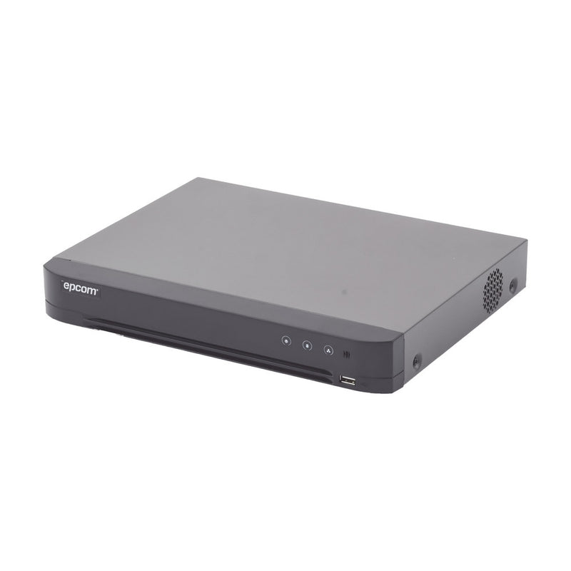 (COMPATIBLE HIK-CONNECT) 4 Megapixel DVR / 8 Channels TURBOHD + 4 IP Channels  / 1 Hard Disk Bay / Coaxitron Audio  / Avoid False Alarms / Video Output in Full HD