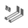 Angle Brackets to Support Solar Panel in Wall (Use Only for Exhibition)