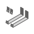 Angle Brackets to Support Solar Panel in Wall (Use Only for Exhibition)