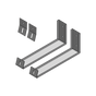 Angle Brackets to Support Solar Panel in Wall (Use Only for Exhibition)