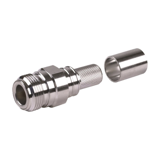 N Female Crimp Connector, Non-Solder Pin