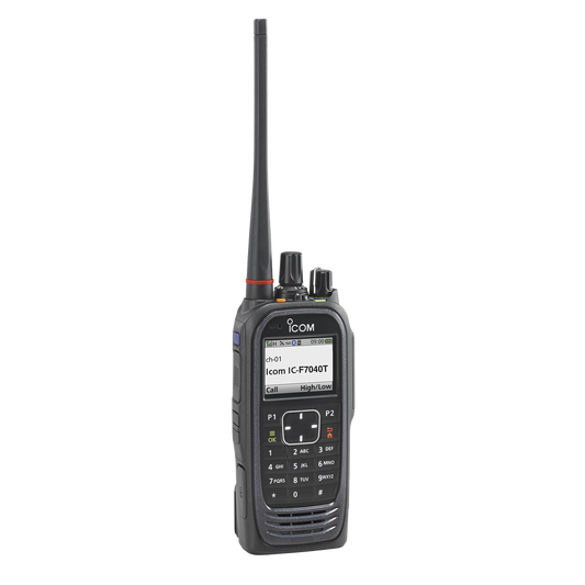 Portable UHF 10-key type Radio, 3W, 700-800MHz, 1024 Channels, Sumbmersible IP68. Compatible with P25 Conventional and Trunking.