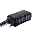 Fiber Distribution Box, 24 Splices, IP65, Black, with 16 SC/APC adapters