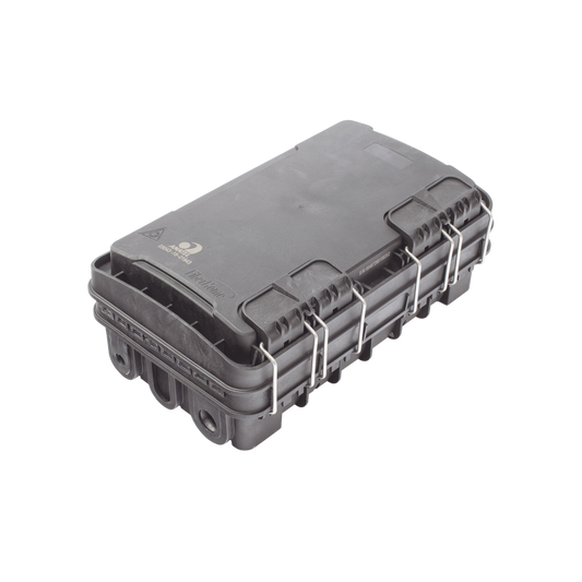 Fiber Distribution Box Light version, 24 Splices, IP65, Black, with 8 SC/APC adaptors