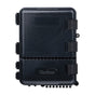 Outdoor Fiber Optic Termination Box (24 Splices) - Pre-Loaded with 8 SC/APC Adapters - IP55 Rated Weatherproof Enclosure for Pole Mount & Aerial Use - 1:8 Splitter Ready, Black