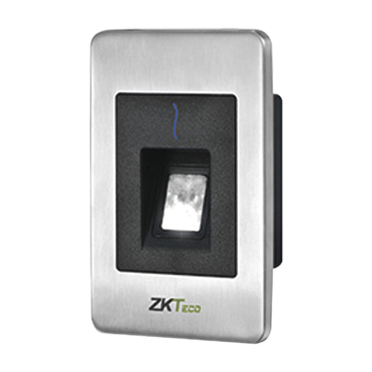 Flush-Mounted RS-485 Fingerprint and Proximity Card Reader for Outdoor