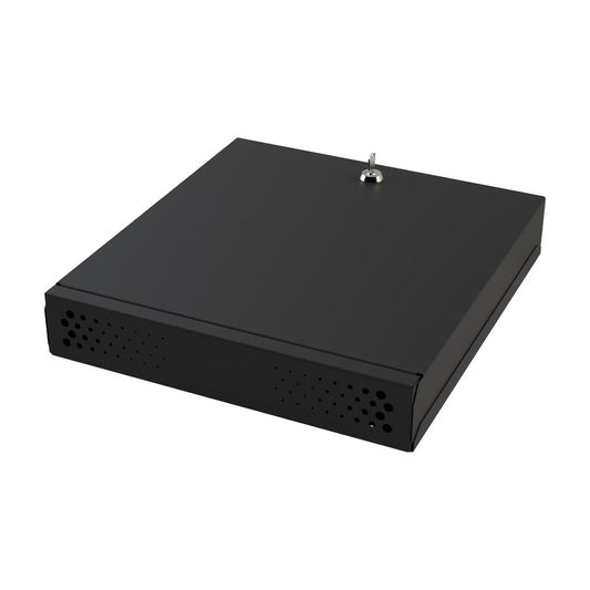 Security Metallic Cabinet for DVR/NVR. Max. Size of DVR/NVR: 315 x 62 x 288 mm (Width. x Height x Depth)