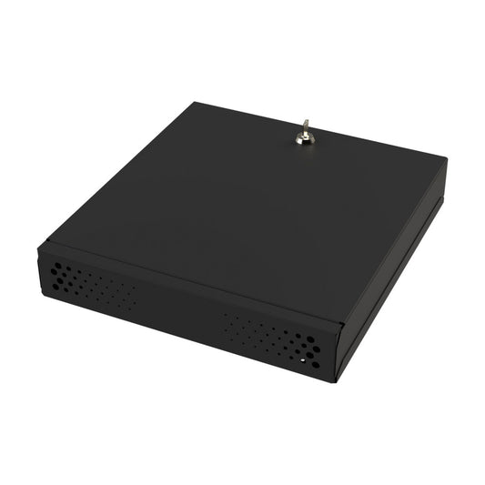 Security Desktop Cabinet for DVR/NVR, Maximum Size of DVR/NVR: 473 x 120 x 606mm (W x H x D). Compatible with SLIM Power Supply.
