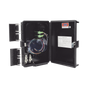 Fiber Distribution Box, 24 Splices, IP65, Black, Indoor/Outdoor, with 8 SC/APC adaptors and 1x8 splitter