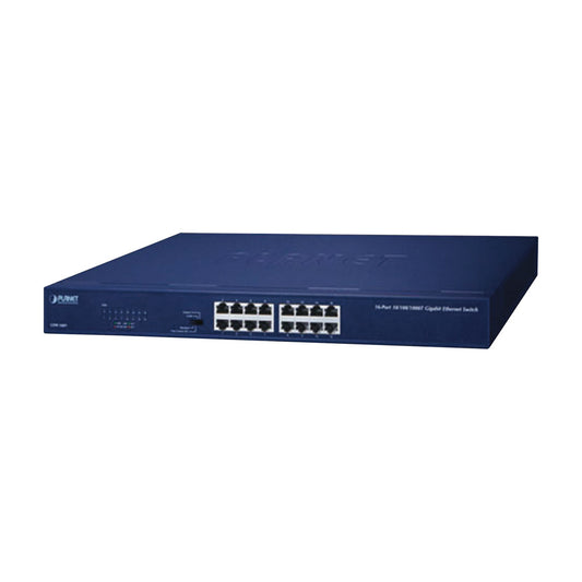 16-Port 10/100/1000 Mbps Gigabit Unmanaged Switch with Extended Mode for Distances up to 200m