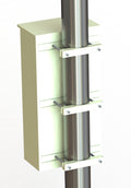 Gabinete de seguridad para 3 baterías PL110D12 y/o equipo similar con montaje en poste