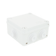 PVC Junction Box with 6 Inputs, 1/4" Screw-cap, 100x100x50 mm, for Exterior (IP55)