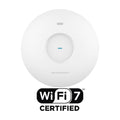 Wi-Fi 7 Access Point / 3.6 Gbps / Dual-Band 2x2:2 MIMO / MLO / 4KQAM / MRU / Preamble Puncturing / 256 Concurrent Clients / 2 x 2.5G PoE+ Ports / 175m Coverage / BLE 5.3 / Integrated Management