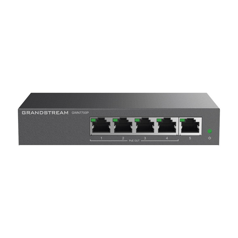 Unmanaged PoE+ Gigabit Switch / 5 ports 10/100/1000 Mbps / 4 PoE+ ports / up to 60W