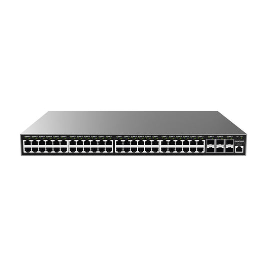 Managed Gigabit PoE+ Switch / 48 ports 10/100/1000 Mbps + 6 SFP+ Uplink Ports / Up to 400W / Compatible with GWN Cloud.