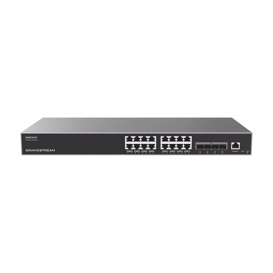 Managed Gigabit PoE+ Switch / 16 ports 10/100/1000 Mbps + 4 SFP Uplink Ports / Up to 240W / Compatible with GWN Cloud.
