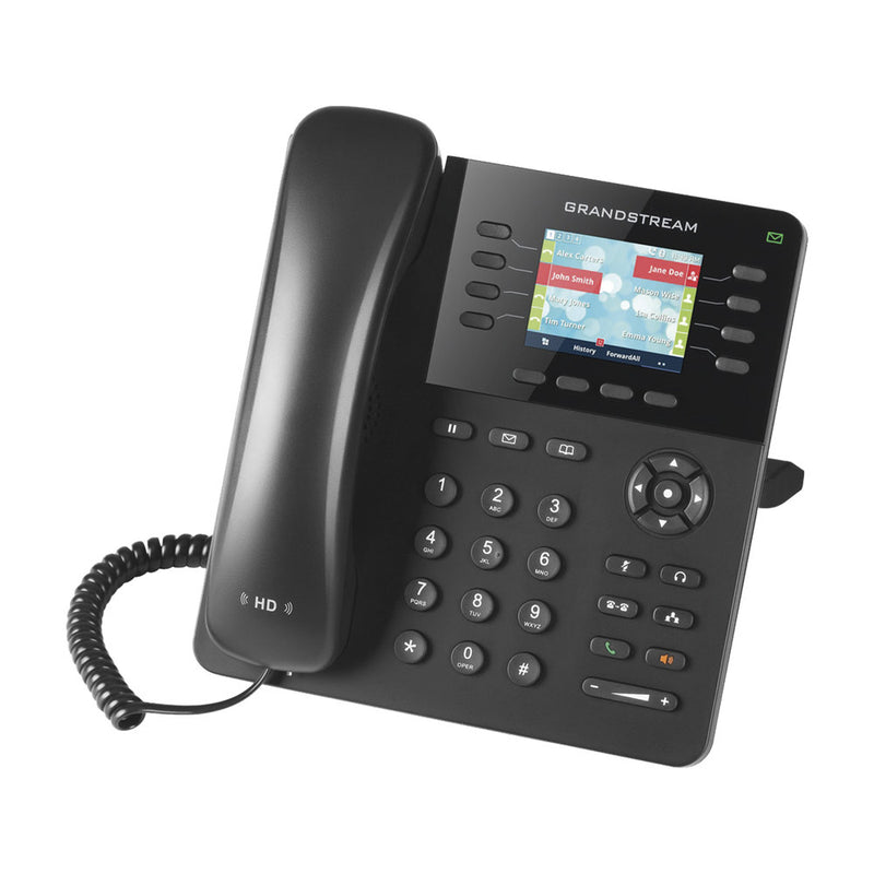 Enterprise IP Phone GXP2135 / 8 Lines / 4 SIP Accounts / 2.8 Inch Color LCD Display / HD Audio / 32 BLF Keys / Dual Gigabit Ethernet / Integrated PoE / Bluetooth / UCM Series Compatible