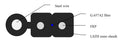 1 km Reel of Aerial Mini Figure-8 Drop Fiber Optic Cable, G.657A2, Singlemode, 1 Fiber (Simplex), Black Color