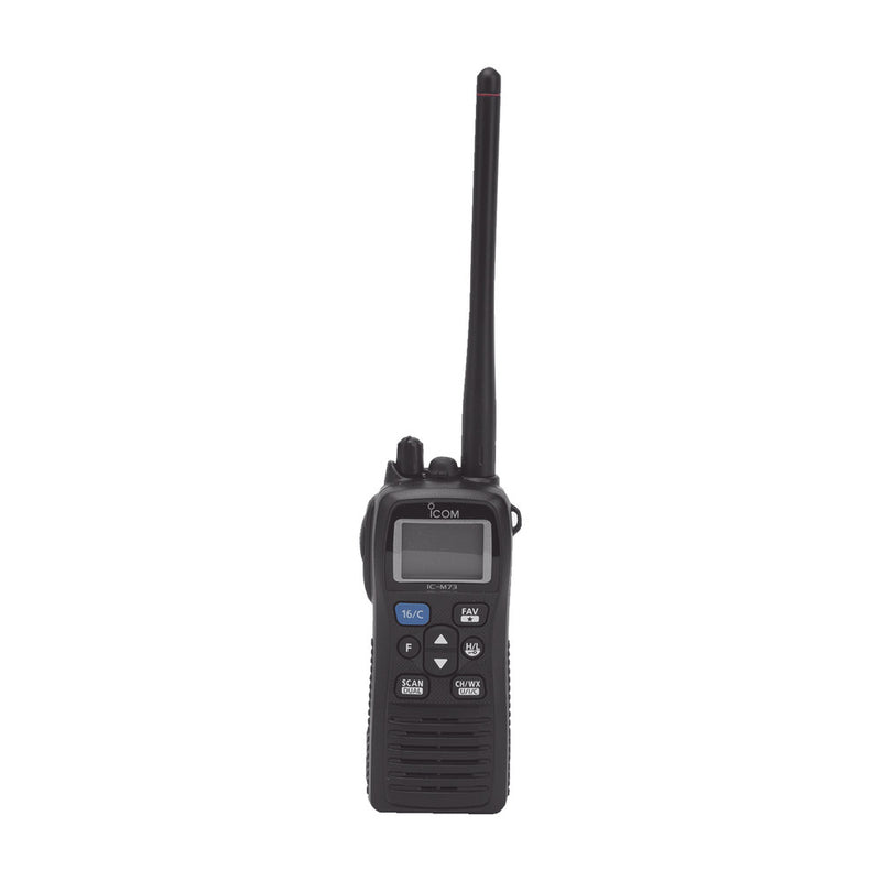 VHF Marine Portable Transceiver 6W, Last Call Voice Recording, Active Noise Cancelling Technology, Bass Boost Function, IPX8 Submersible Plus Waterproofing, Stylish Design in Black Color.