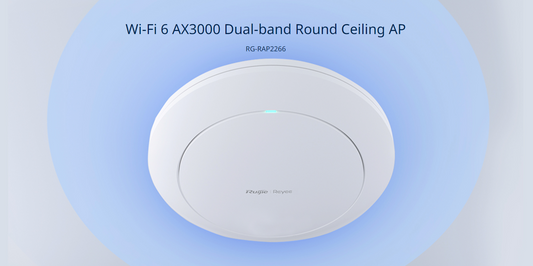 360° Indoor Ceiling-Mounted Wi-Fi 6 Access Point, Dual-band, 2976 Mbps, Supports up to 512 Users, 1 GE Port, Round Design, Standalone Captive Portal, Supports Mesh.