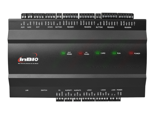 Two-Door Access Controller / Biometric readers supported / 3,000 Fingerprint templates / 30,000 users /  Metal Cabinet and 12VDC/5A Power Supply Included