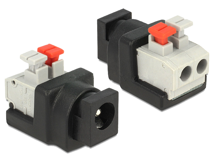 Adapter type Jack of 0.13" (3.5 mm) Female Polarized with Terminals Push and Drop