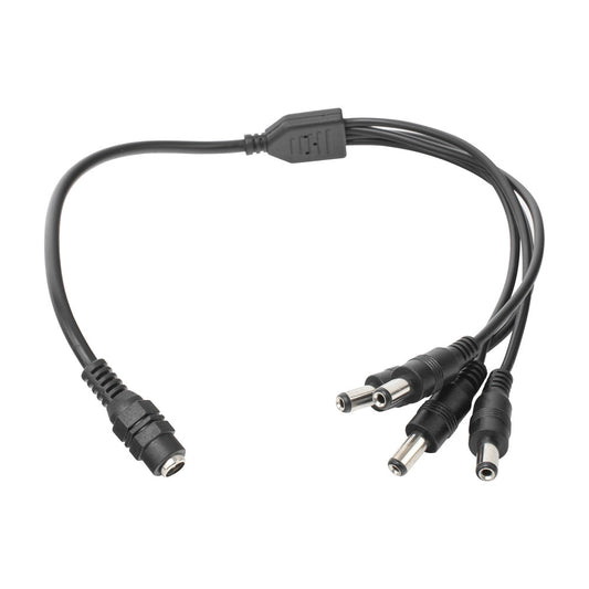 Cable with 3.5 mm Jack Female Connector with 4 Male Jack Outputs (Power Splitter) / OCTOPUS TYPE / 4 Male Connectors / 1 Female Connector / 3.5 Jack
