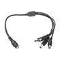 Cable with 3.5 mm Female Jack Connector with 4 Male Jack Outputs (Power Splitter) / OCTOPUS TYPE / 4 Male Connectors / 1 Female Connector / 3.5 Jack