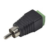 RCA MALE Adapter Jack Type Polarized / Screw Type Terminals / Polarized (+/-) / RECOMMENDED for Video and AUDIO in 2-Wire Video Surveillance Systems