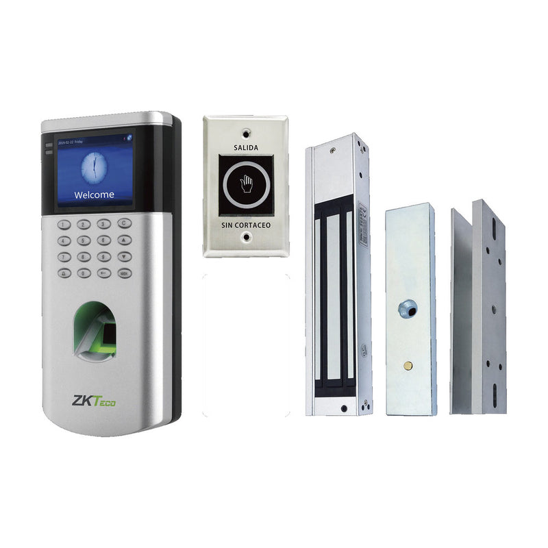 Access Control KIT LF10 / PUSH / Compatible with ZKBioCVAccess / 1,500 Users / Mag Lock / Exit Button / Prox Cards