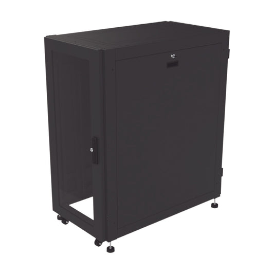 24U Professional Network Cabinet with 19' Standard Rack and Glass Door 23.62 in x 39.37 in (600 mm Width x 1000 mm Depth)