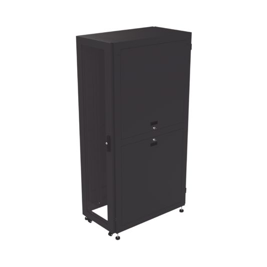 19' 42U Professional Cabinet for Telecommunications, Standard Rack and Security Glass Door, 600 mm Height x 1200 mm Depth