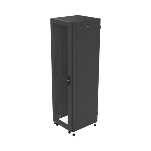 19' 42U Professional Cabinet for Networks, Standard Rack and Crystal Door, Manufactured in Steel