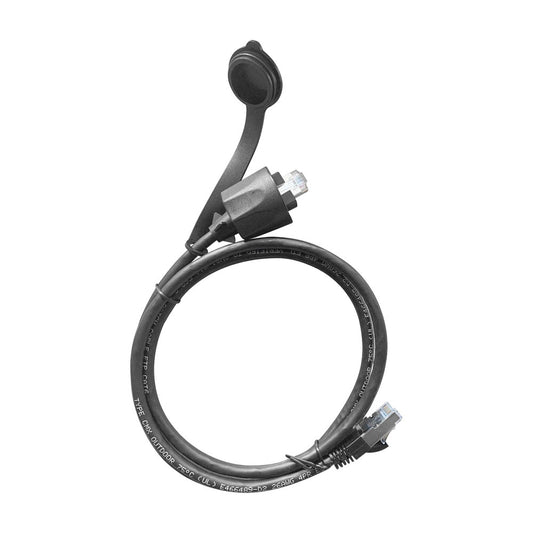 Cat6 Patch cord, 3.28 ft, Outdoor with Waterproof on one end for Industrial Installations
