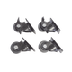 Ruedas de uso rudo para racks/gabinetes de servidor - Juego de 4 ruedas para gabinetes Linkedpro (2 con freno).