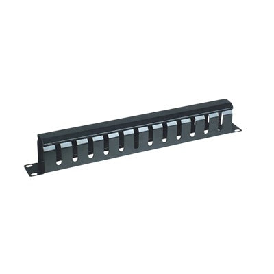 19" 1U Horizontal Cable Management with Metallic Cover