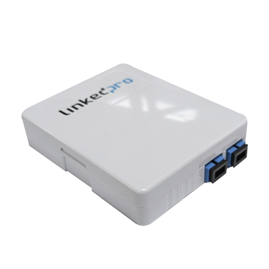 Fiber Optic Access Terminal Panel, FTTH Socket, 2 Ports SC, Loaded with 2 Adapter SC/UPC