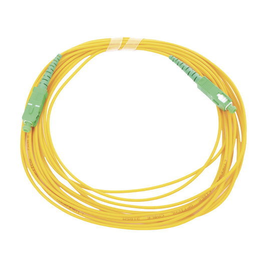 Single-Mode Fiber Optic Jumper SC/APC - SC/APC Simplex, Yellow, 16.4 ft 5 meters